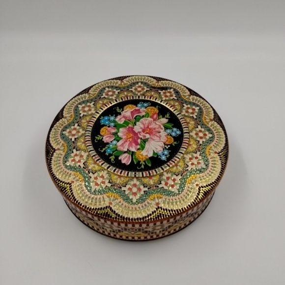 Daher Metal sewing Tin Box Container mosaic design made in in Holland - Picture 2 of 11